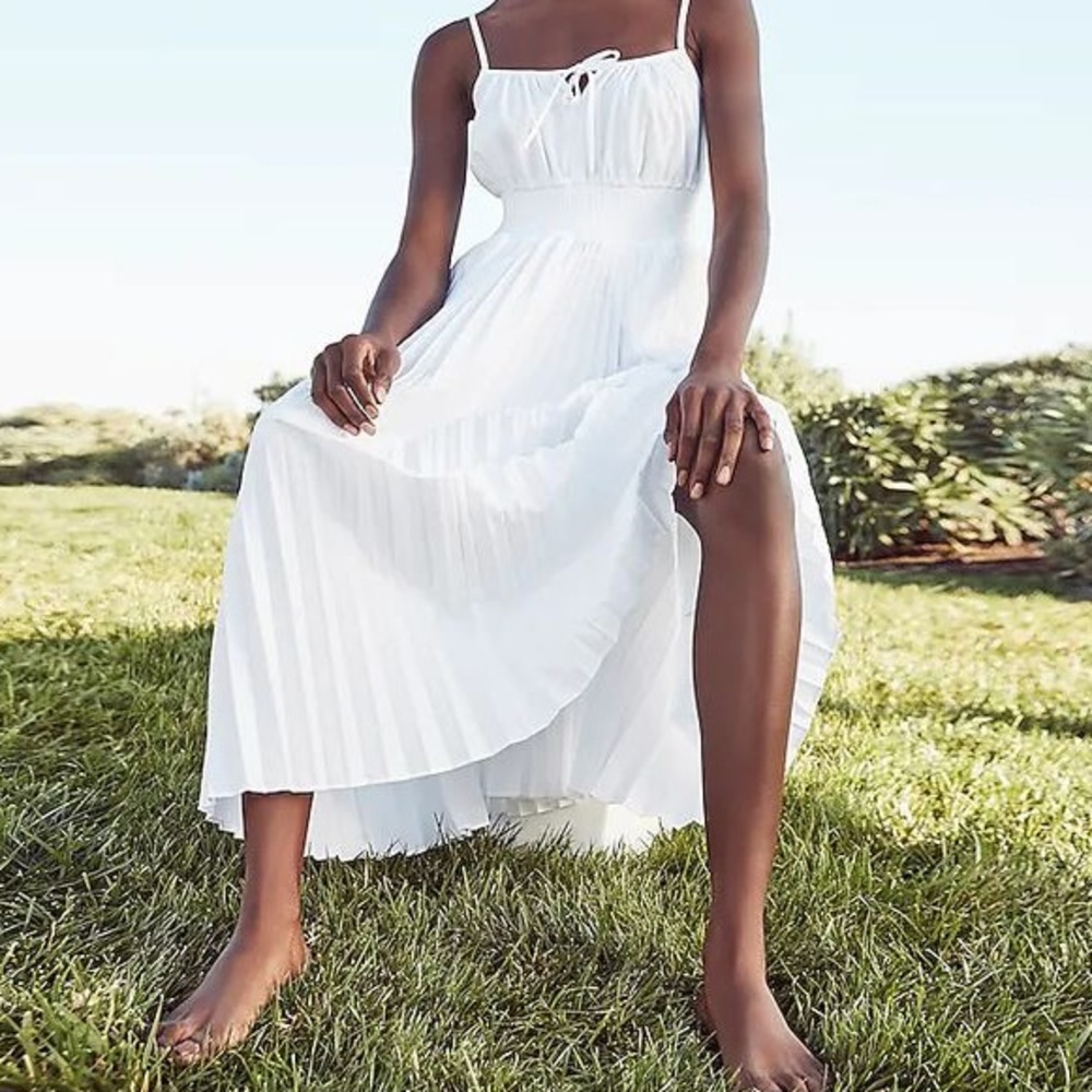 J. Crew beautiful smocked waist pleated dress with pockets